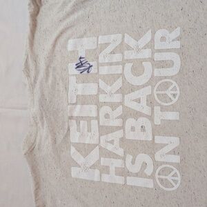 SIGNED Keith Harkin Is Back On Tour Peace Sign T Shirt Size XL